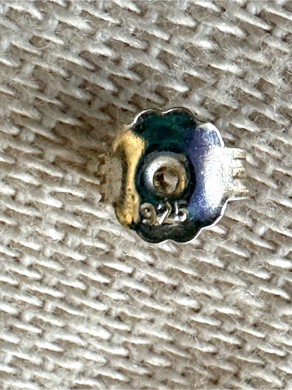 925 Sterling Silver Yellow Cabochon Oval Stud Earrings - Picture 7 of 8